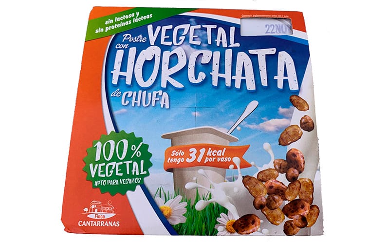 Postre vegetal con Horchata de Chufa: 100% vegetal