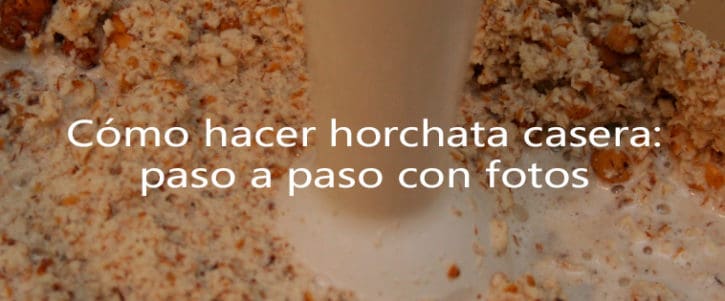 Receta tradicional horchata de chufas
